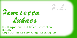 henrietta lukacs business card